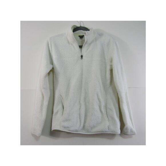 Eddie Bauer Cream Fleece Sherpa Women's Jacket sz S Boho Minimalist Neutral - Picture 1 of 6